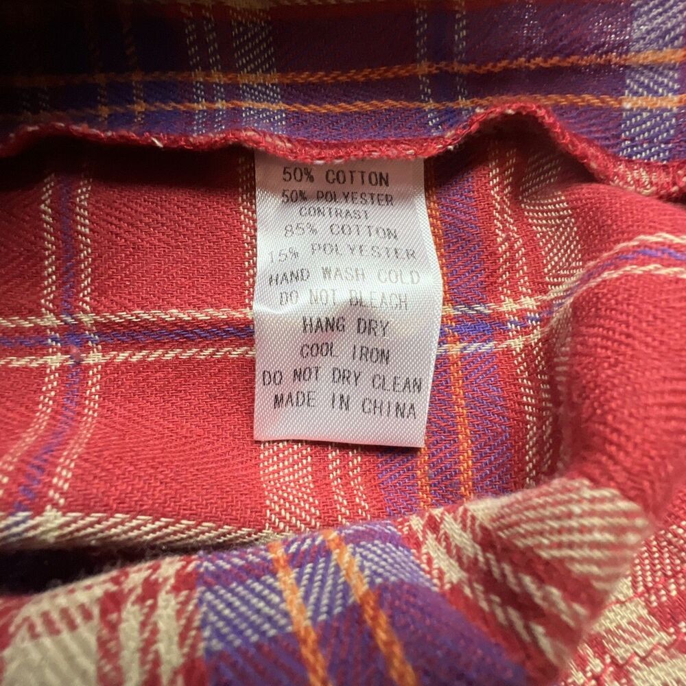 Andthewhy Denim Plaid Mashup Festival Shirt Small - Picture 6 of 6